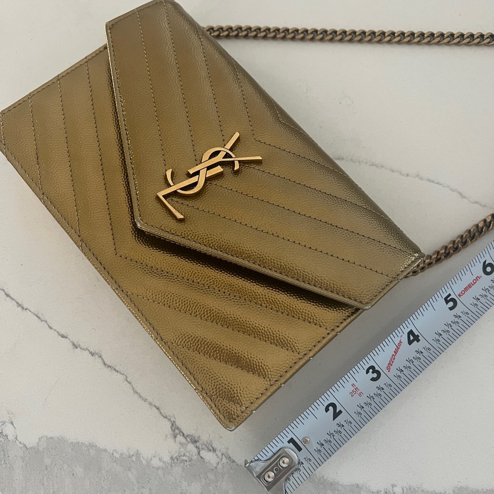 YSL Gold wallet on chain with detachable strap - Picture 16 of 16